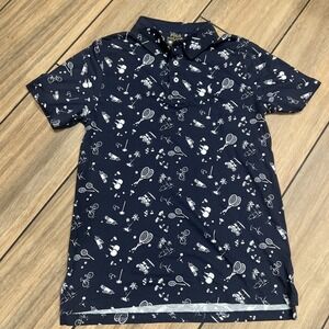 Polo Golf Ralph Lauren Shirt Youth Large  Blue Tennis Golf Cart Short Sleeve